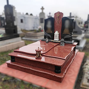 Елітний пам'ятник з граніту подвійний