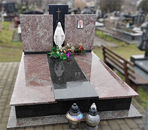 Пам'ятник з граніту подвійний європейський
