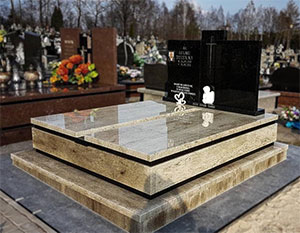 Елітний пам'ятник з граніту подвійний